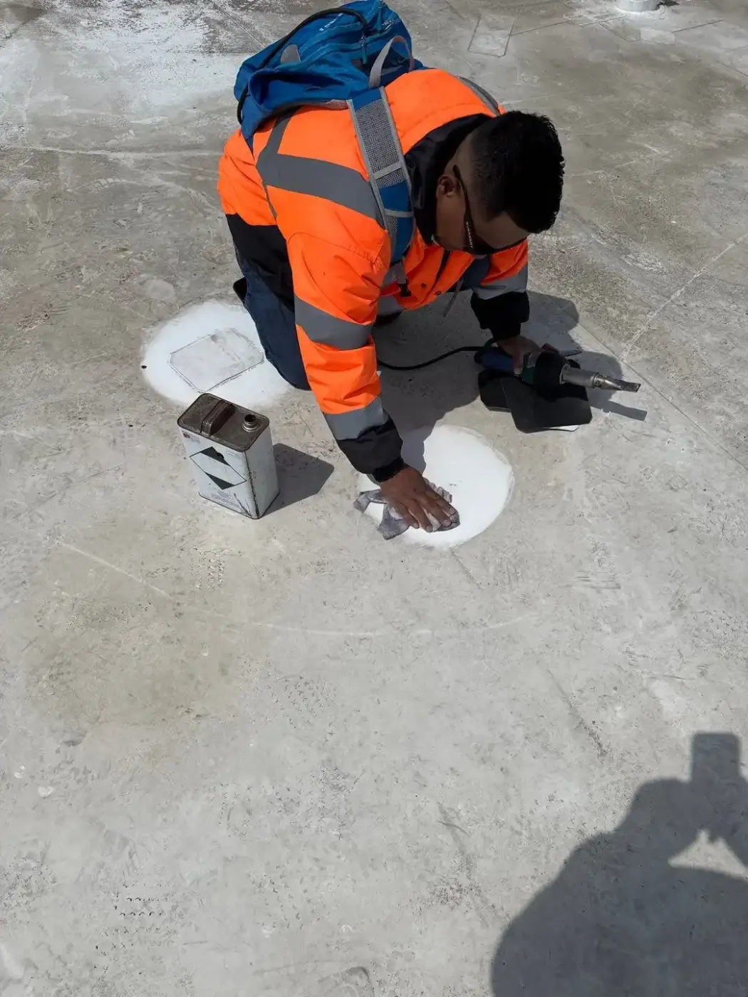Commercial roof inspection documented in Indiana Avenue